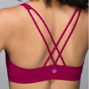 Lululemon Free To Be Bra in Bumble Berry / West2east Stripe Bumble Berry